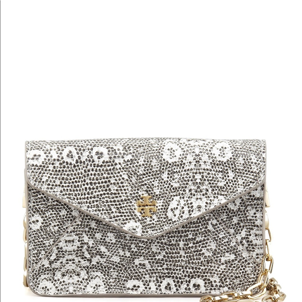 Tory Burch Gray and White Crossbody Bag